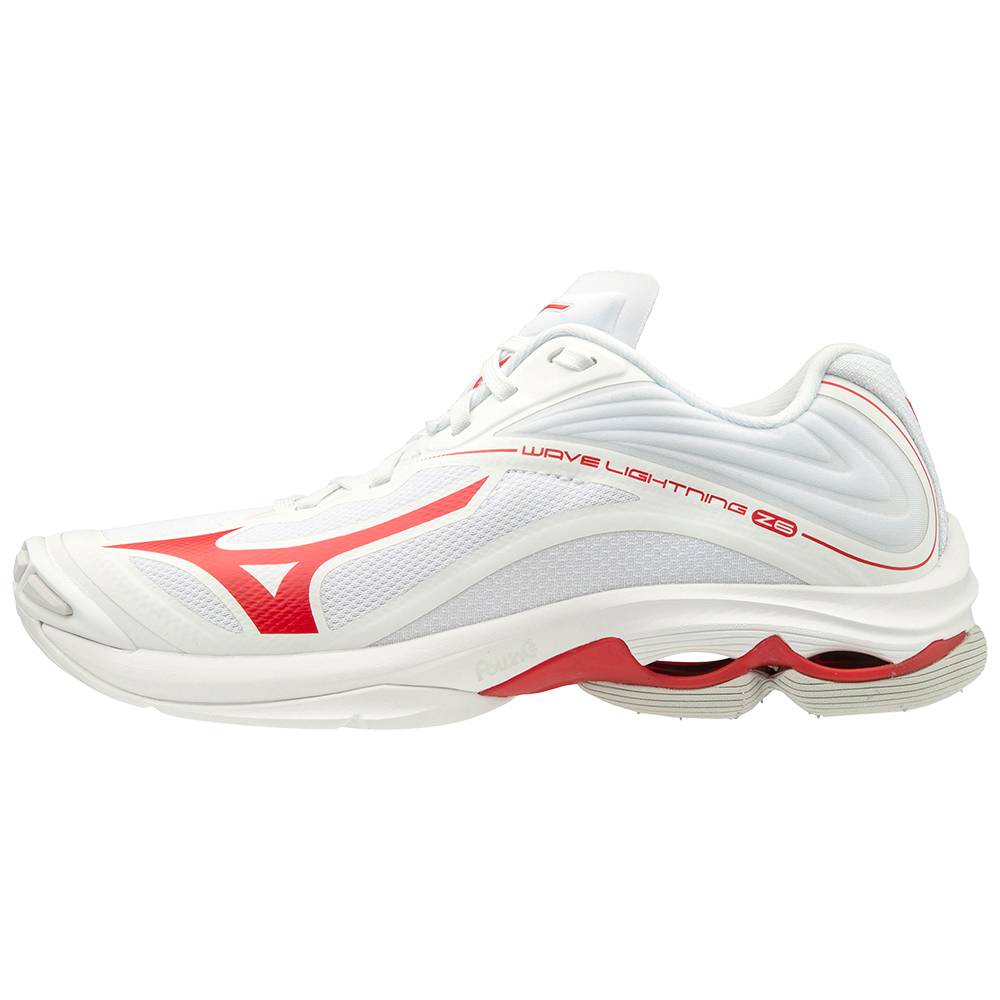 Mizuno Wave Lightning Z6 Női Röplabda Cipő Fehér/Piros WCA035279